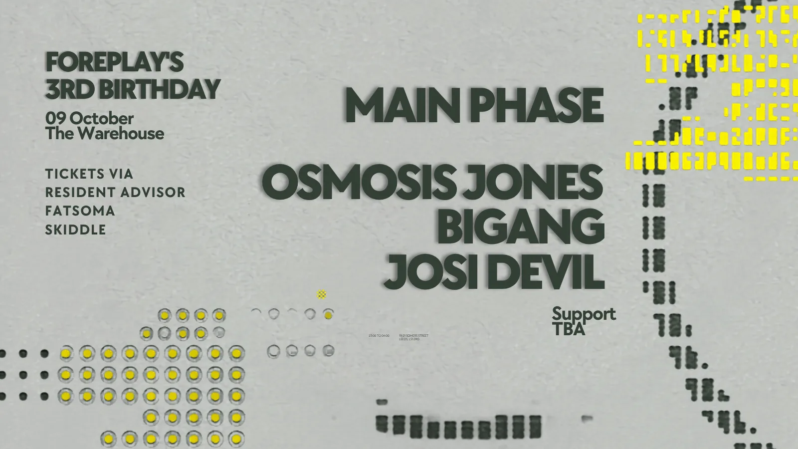 Foreplay | Main Phase, Osmosis Jones + more at The Warehouse