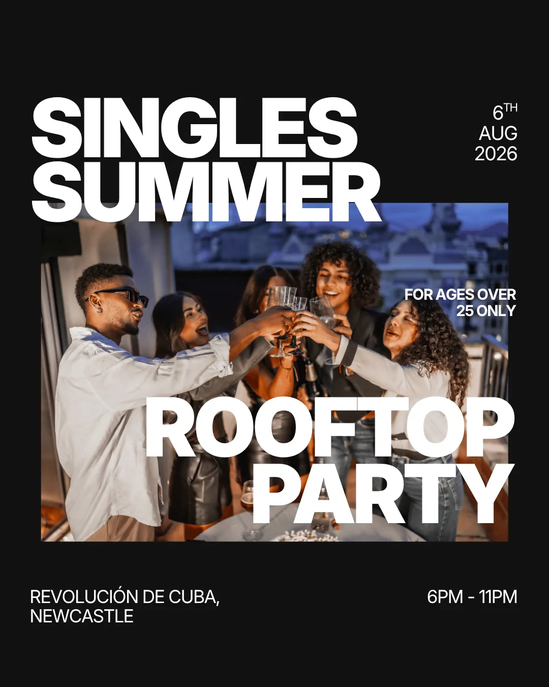 Thursday | Singles Rooftop Summer Party | Newcastle at Revolución de Cuba Newcastle
