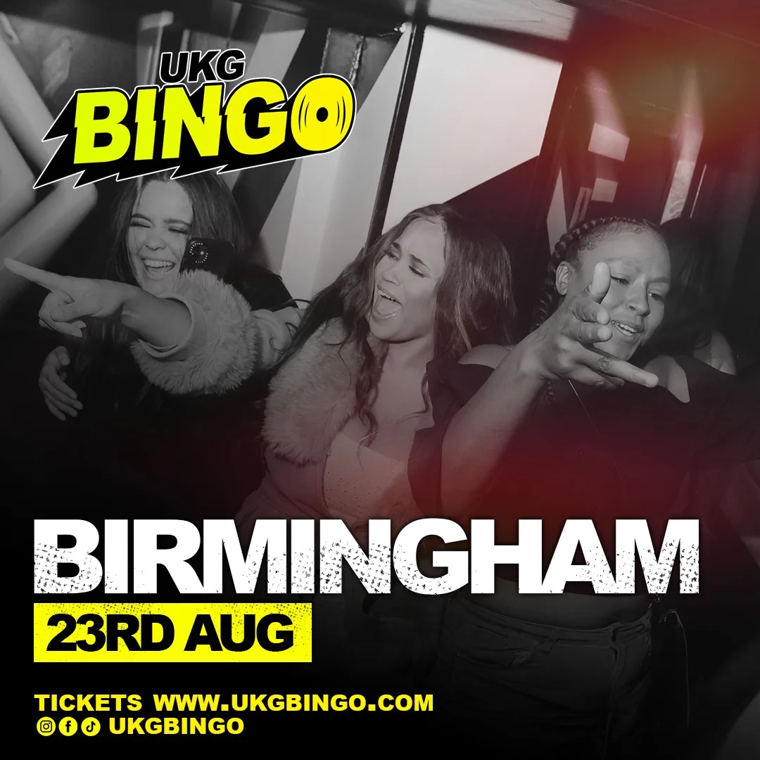 UKG BINGO Saturday 23rd Aug Birmingham at RUM RUM Birmingham