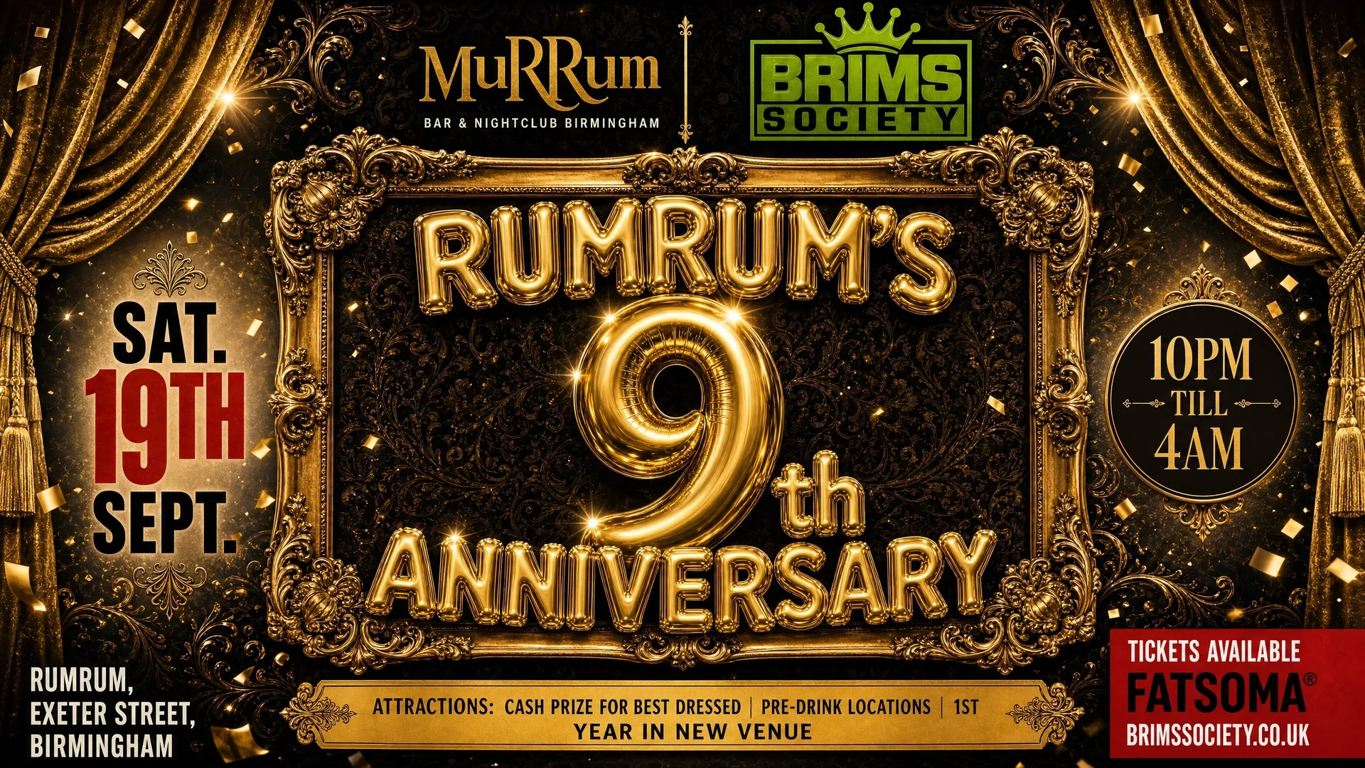 RumRum's 9th Anniversary — The Golden Era at RUM RUM BIRMINGHAM