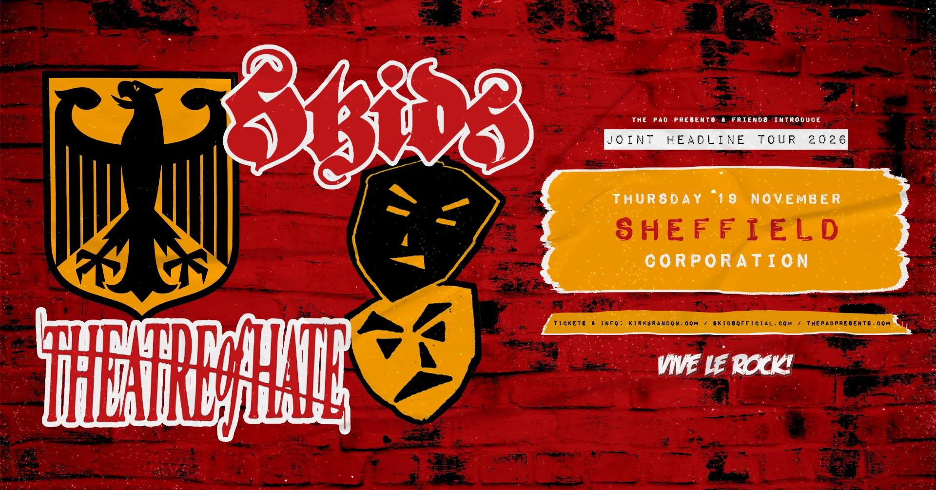 SKIDS & THEATRE OF HATE at Corporation