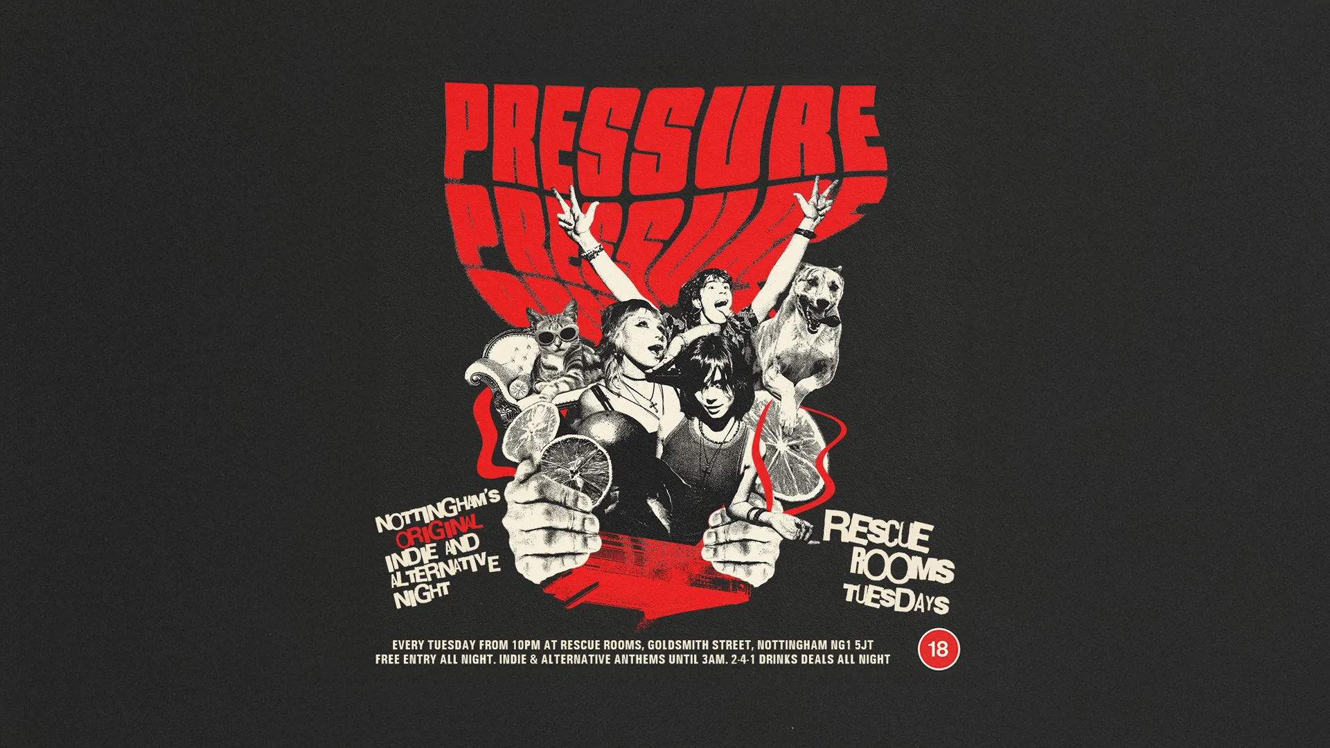 Pressure 🔴 Nottingham's original indie & alternative night! at Rescue Rooms