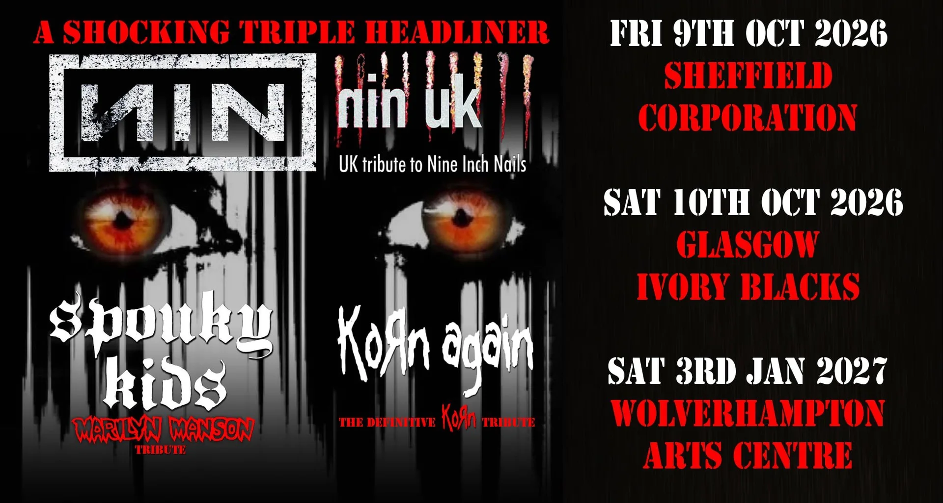 ИIN UK, Spouky Kids & Korn Again at Corporation