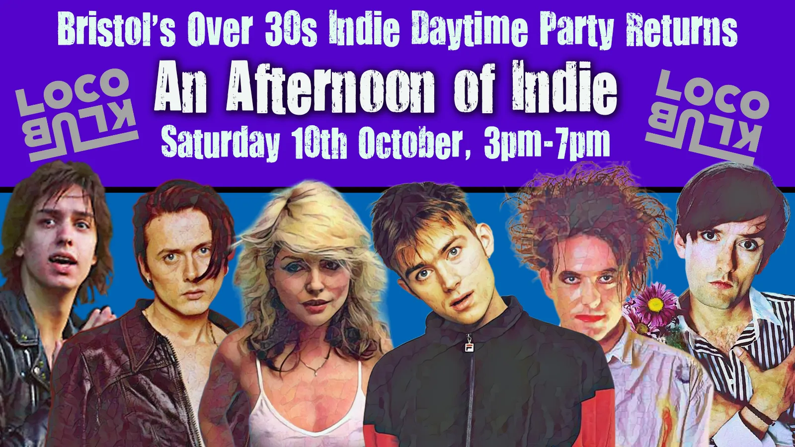 BRISTOL: An Afternoon of indie - Indie for the over 30s: 10 October, 3pm-7pm at The Loco Klub
