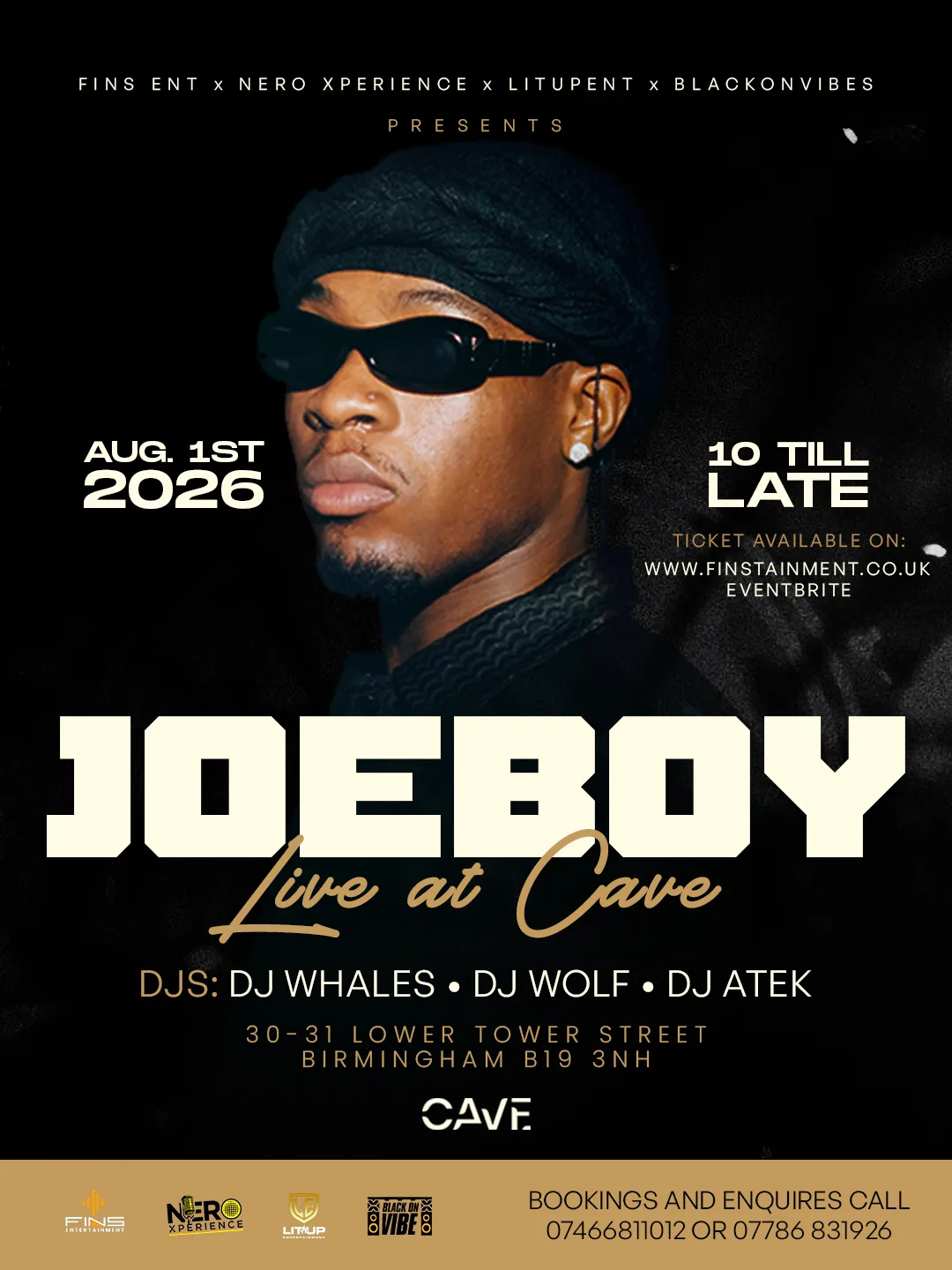 Joeboy Live in Birmingham at Cave