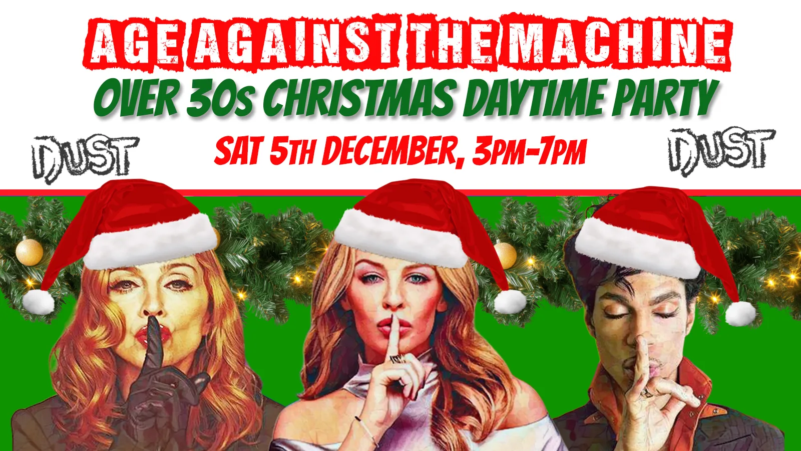BRIGHTON: Age Against The Machine: Christmas Over 30s Afternoon Party - Sat 5th December, 3pm-7pm