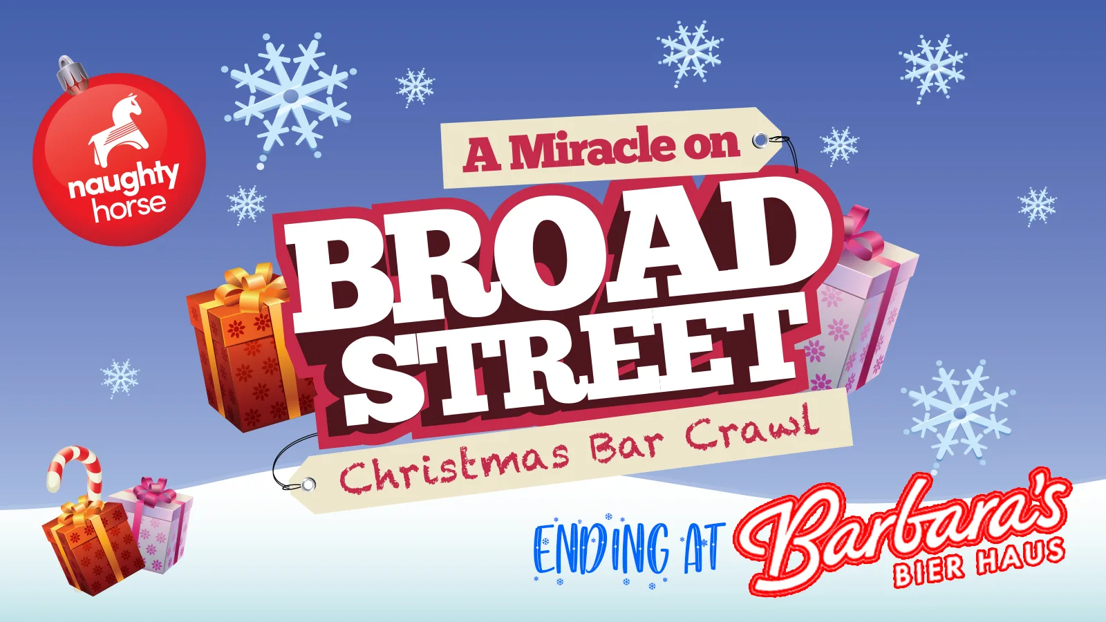 Miracle On Broad Street - Christmas Bar Crawl ❄️🎅🏻 at Barbara's Bier Haus Birmingham