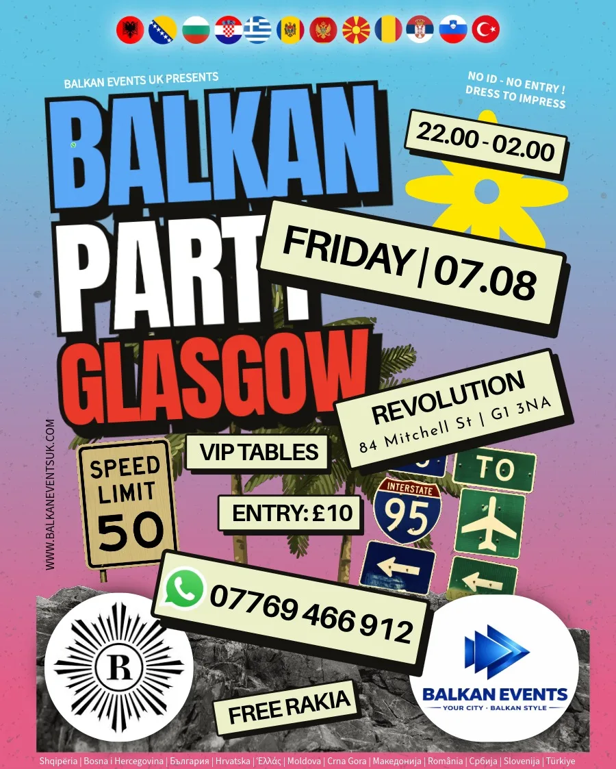 BALKAN Party GLASGOW - Summer Party at Revolution Glasgow - Mitchell Street