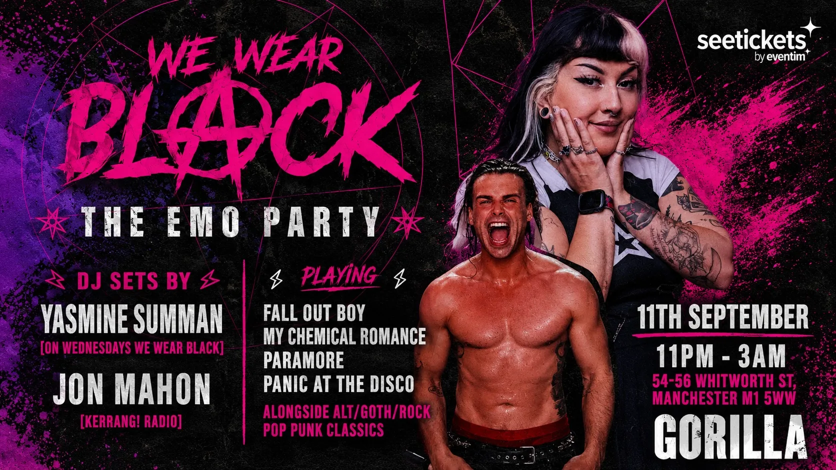 WE WEAR BLACK: THE EMO CLUB NIGHT at Gorilla