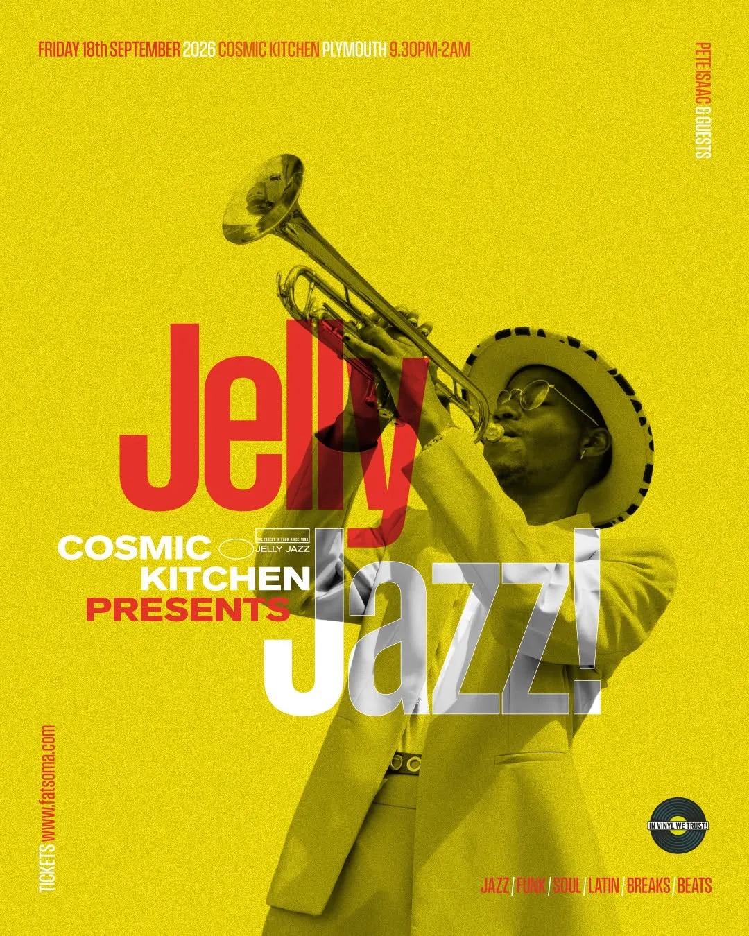 Cosmic Sessions: JELLY JAZZ {Latin, Funk, Soul, Breaks, Beats} at Cosmic Kitchen