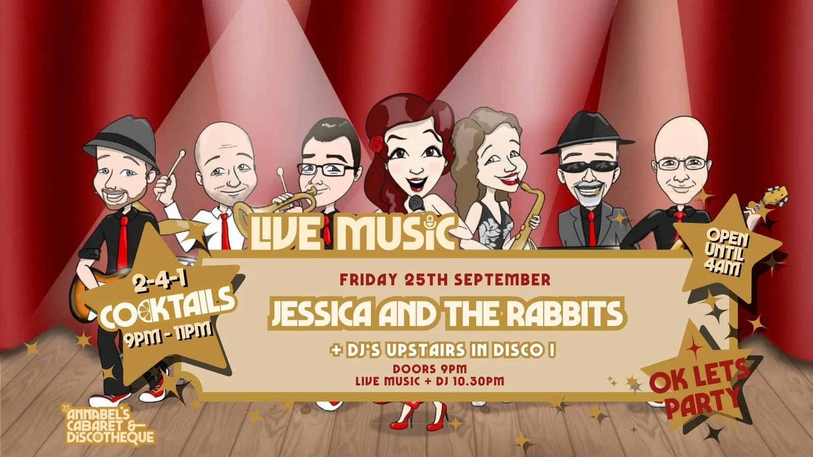 Live Music: JESSICA & THE RABBITS // Annabel’s Cabaret & Discotheque at Annabel's Cabaret and Discotheque