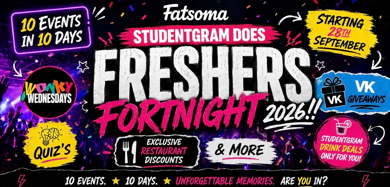⭐️ STUDENTGRAM Does Freshers Fortnight 2026!! ⭐️ 10 Events in 10 Days! ⭐️ Starting 28th September 2026! ⭐️ Exclusive Studentgram Discounts Included With Sign Up’s! ⭐️ at De Montfort University