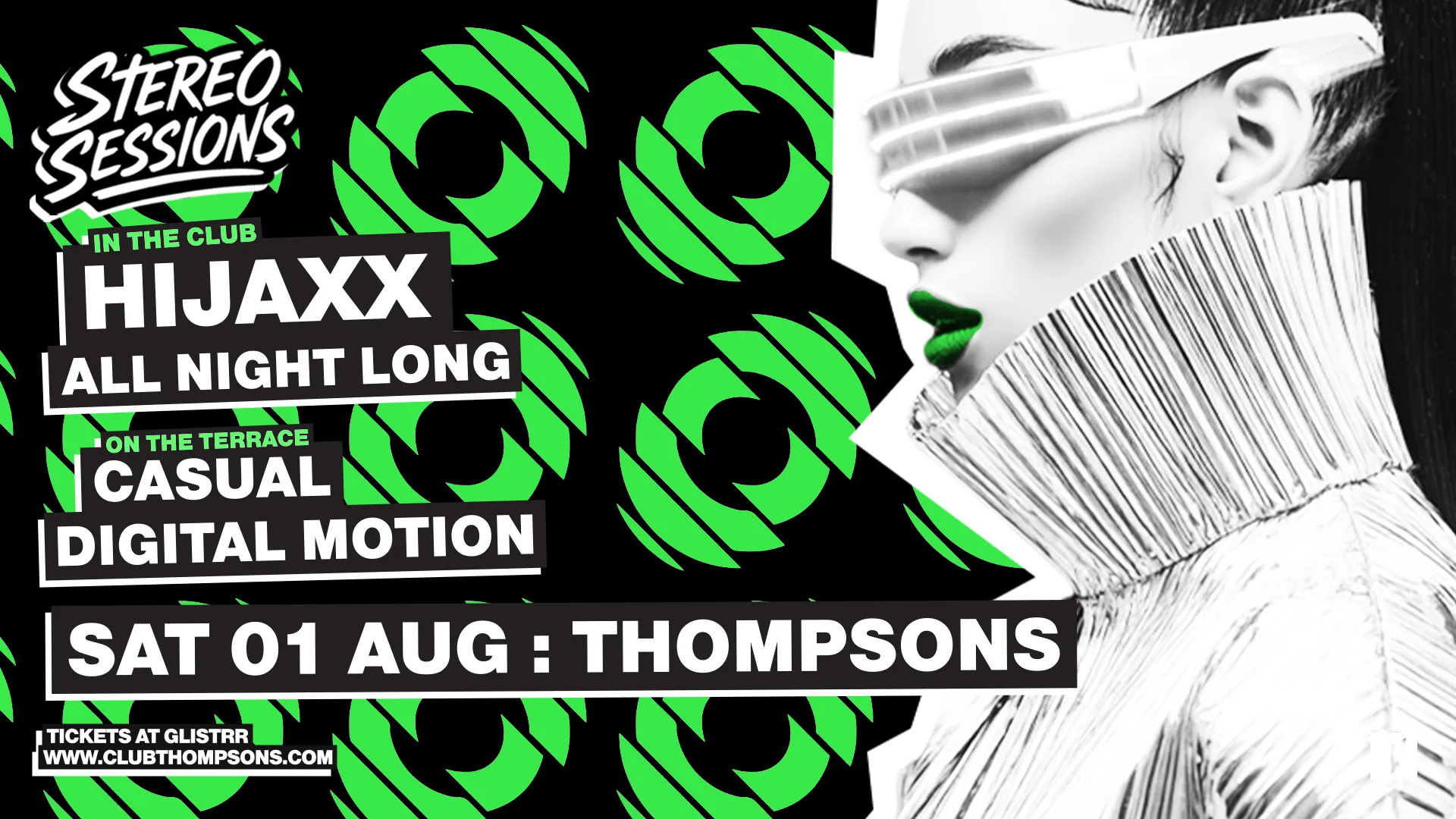 Stereo Sessions • Sat 01 Aug • Thompsons at Thompsons Garage
