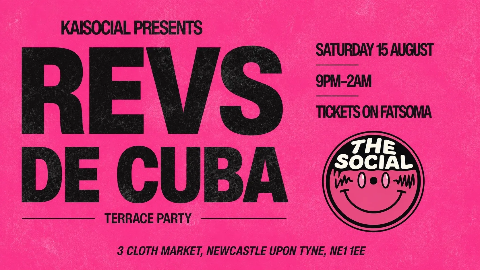KAISOCIAL PRESENTS: REVOLUCION DE CUBA at Revolución de Cuba Newcastle