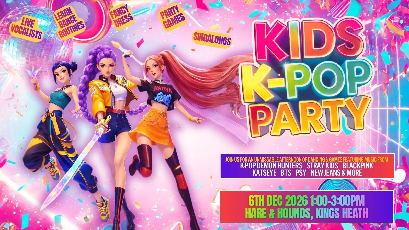Kids K-Pop Party - Kings Heath