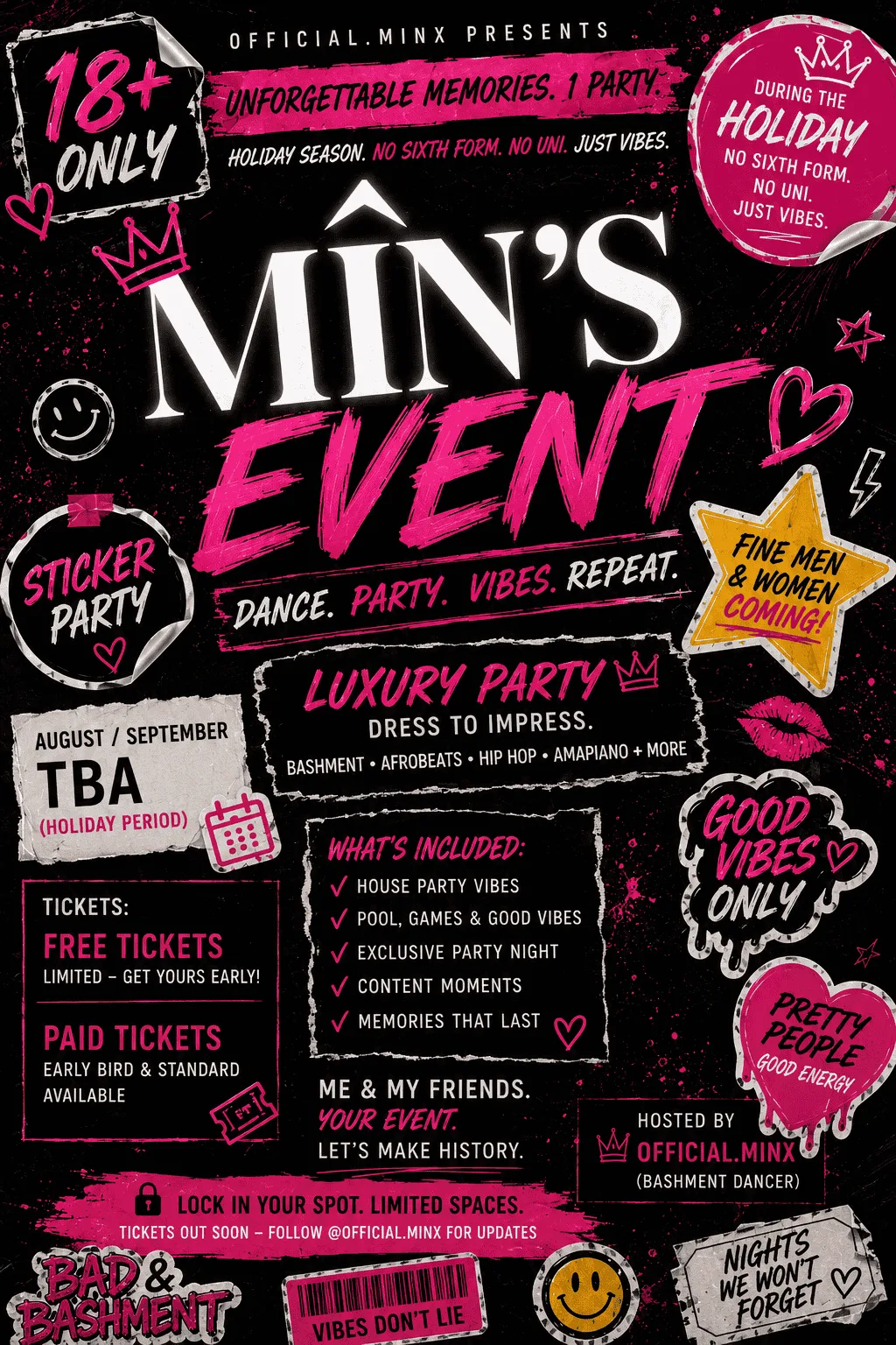 Mîn’s Events at To be announced