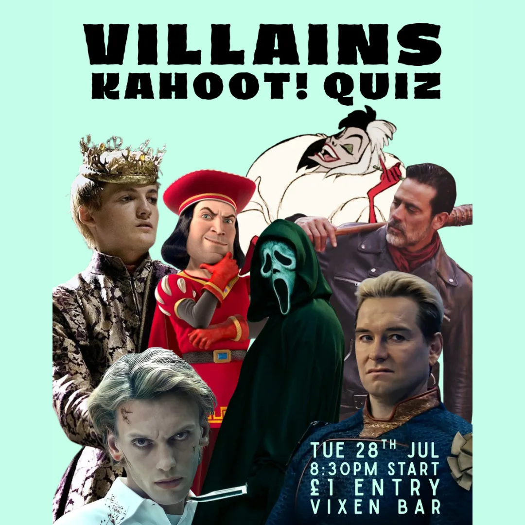 Villains Kahoot! Quiz at Vixen Bar