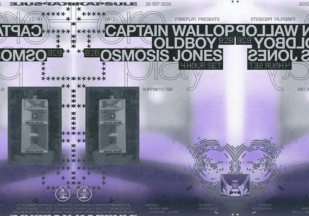Foreplay: Oldboy b2b Osmosis Jones b2b Captain Wallop (4Hr) at Invisible Wind Factory