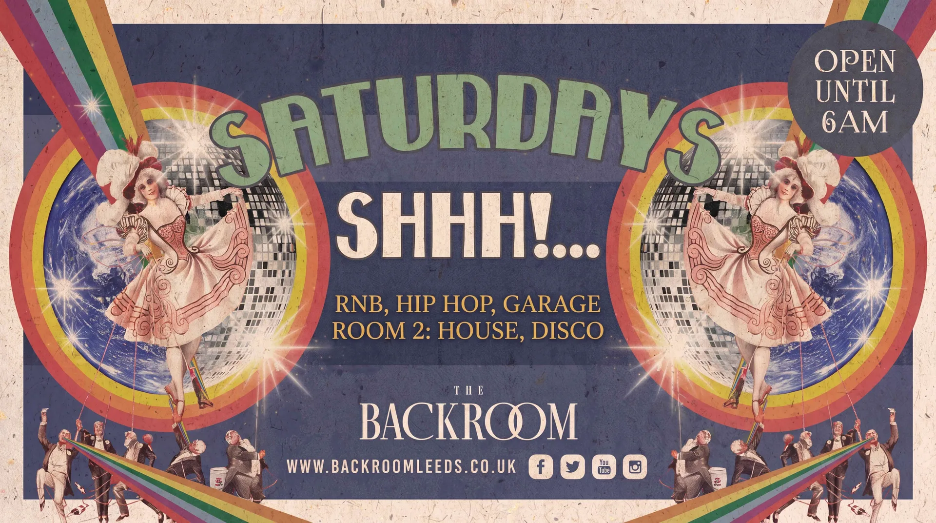 Saturday @ The Backroom | Shhh! Saturday (RnB, Hip Hop Garage vs House & Disco) at The Backroom
