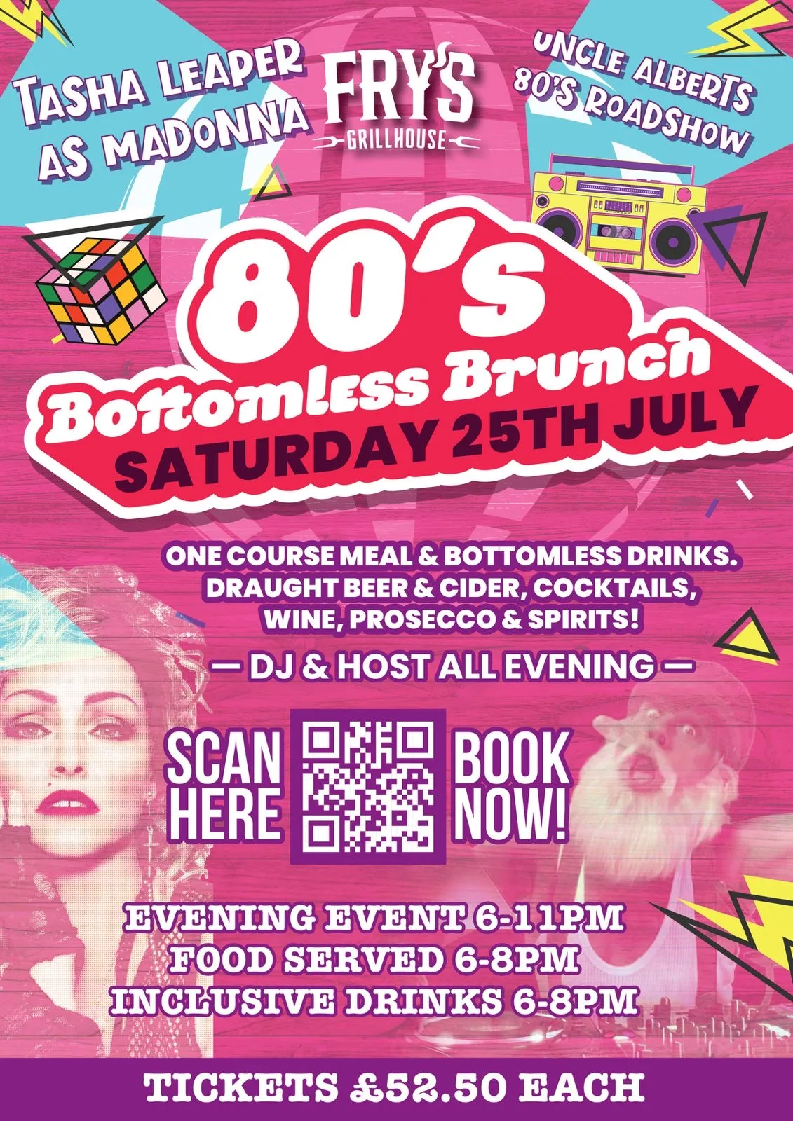 80s bottomless brunch @ Fry’s Grillhouse at Fry's Grillhouse