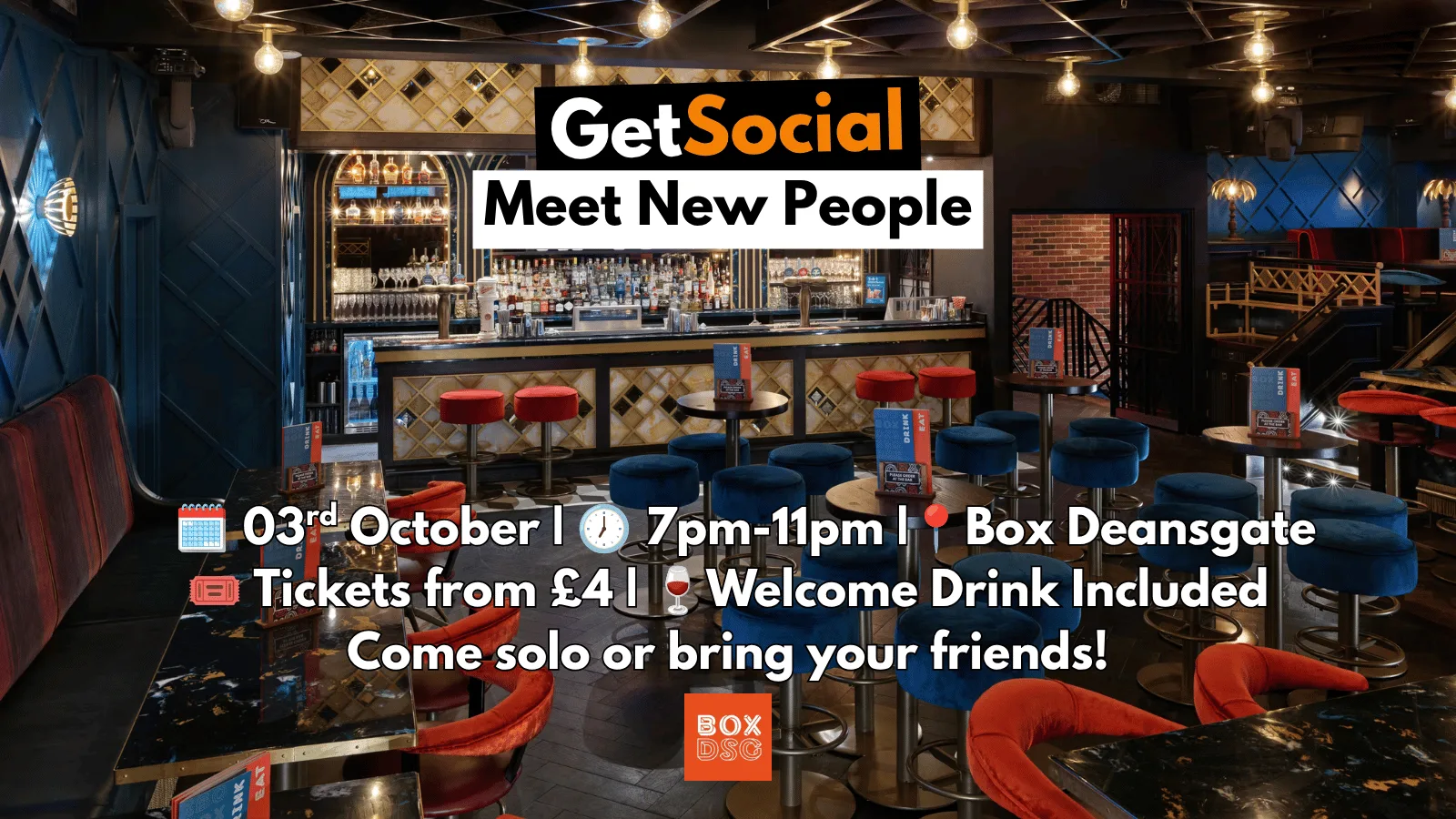 GetSocial Drinks | Meet New People & Make Friends (20s–40s) 🍹