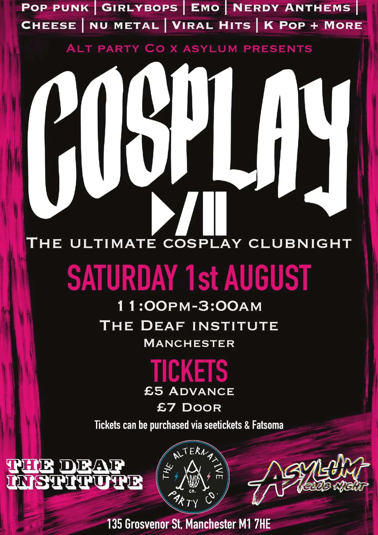 COSPLAY at The Deaf Institute