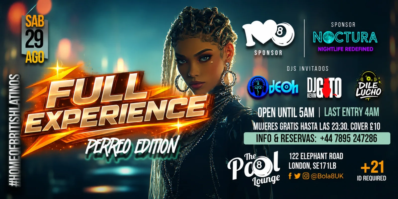 Full Experience – Perreo Edition at Bola 8 - The Pool Lounge