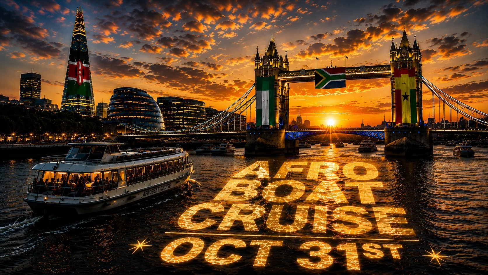 Afro Boat Cruise 🚢 - LONDON OCTOBER 31ST