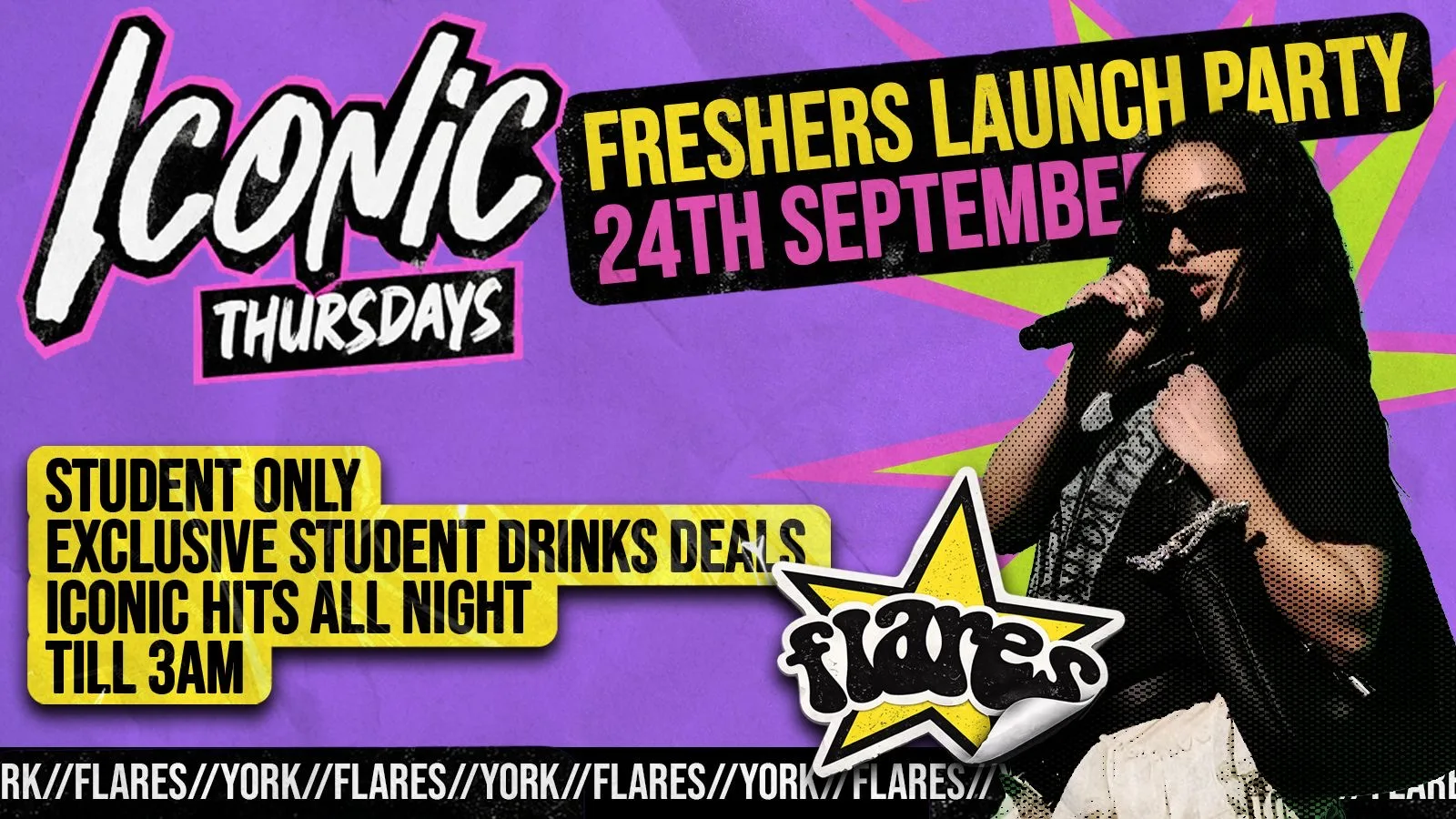 ICONIC ✨FRESHERS PARTY @ Flares 🪩 at Flares - York