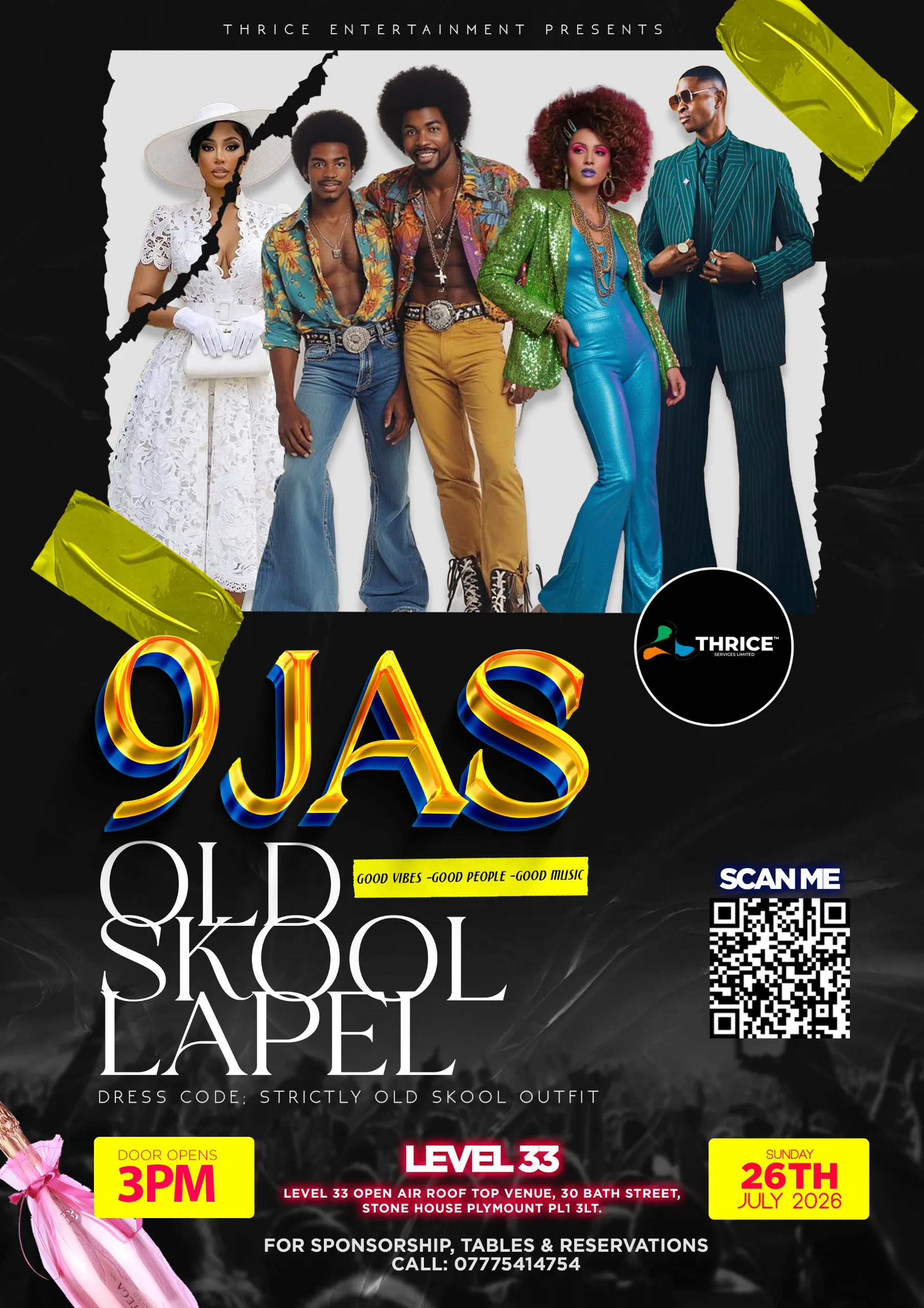 9JAs Old Skool Lapel at Level 33 Open-Air Rooftop Venue & Club