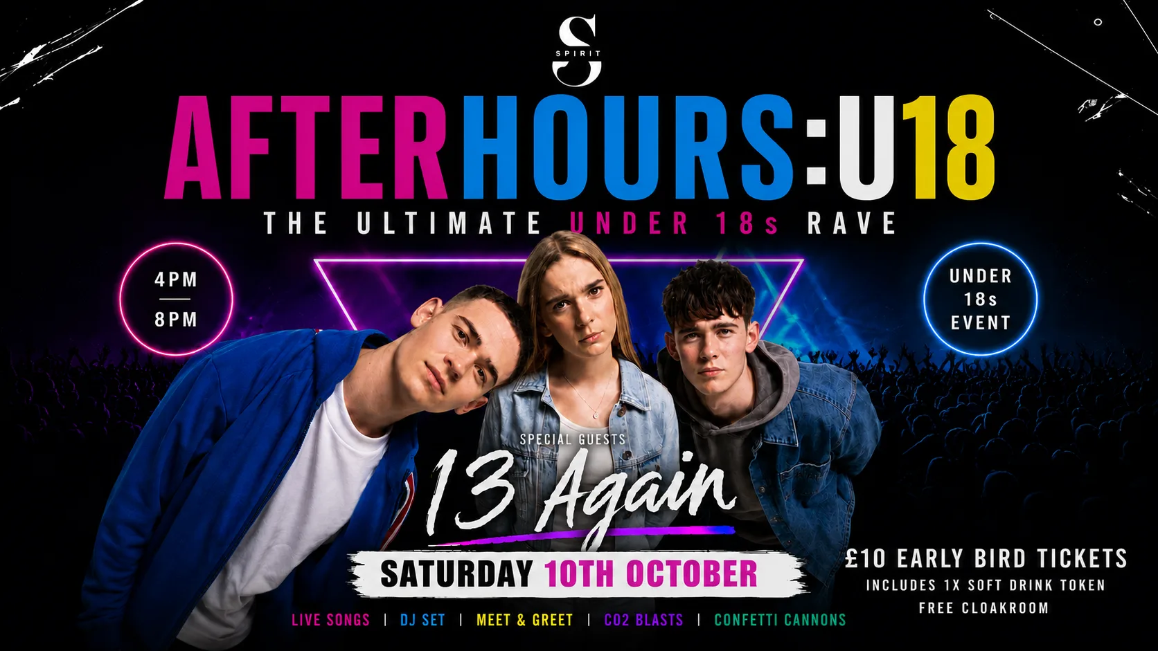 AFTERHOURS:U18 ft. 13 AGAIN at Spirit Plymouth