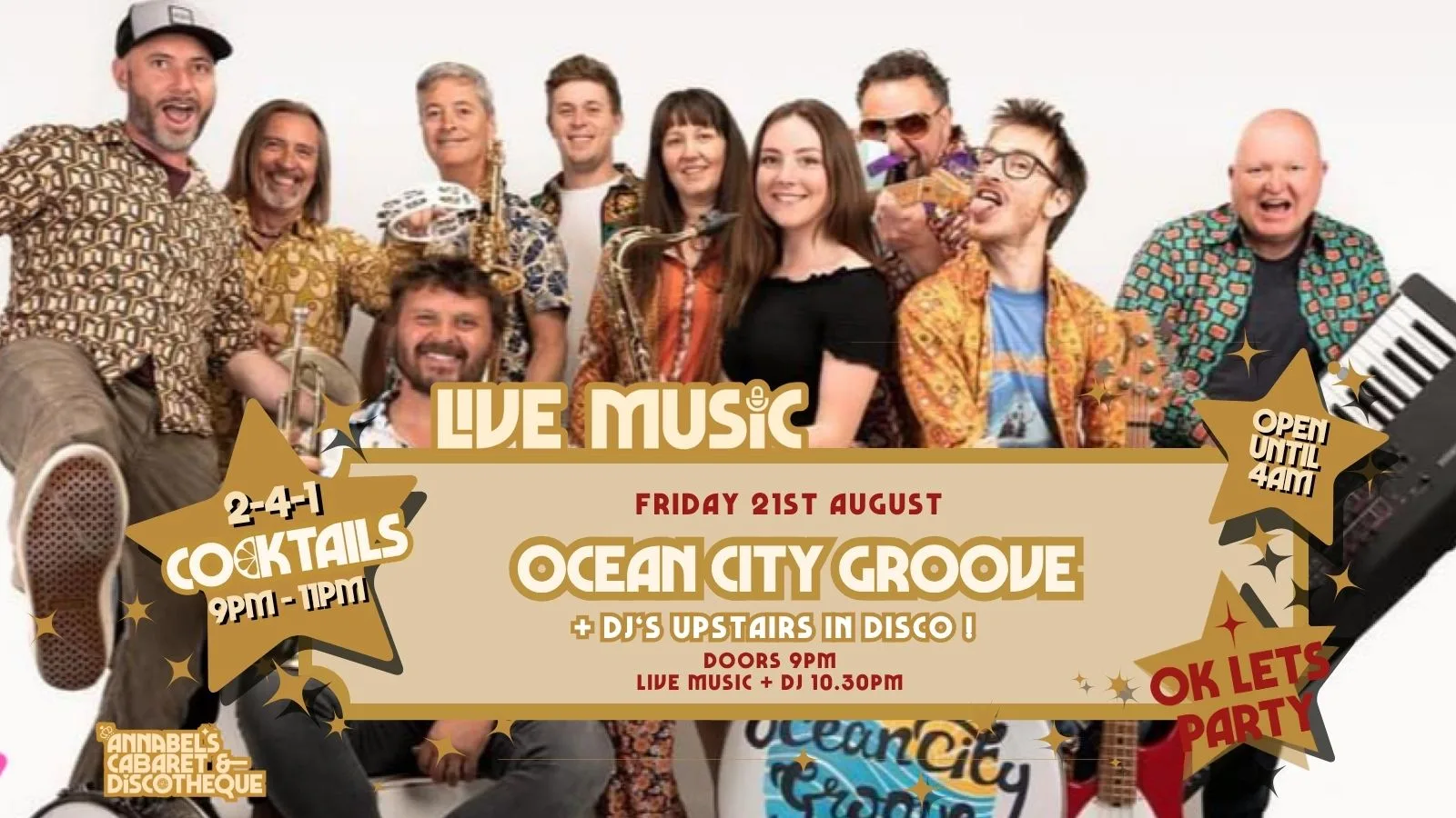 Live Music: OCEAN CITY GROOVE // Annabel’s Cabaret & Discotheque at Annabel's Cabaret and Discotheque