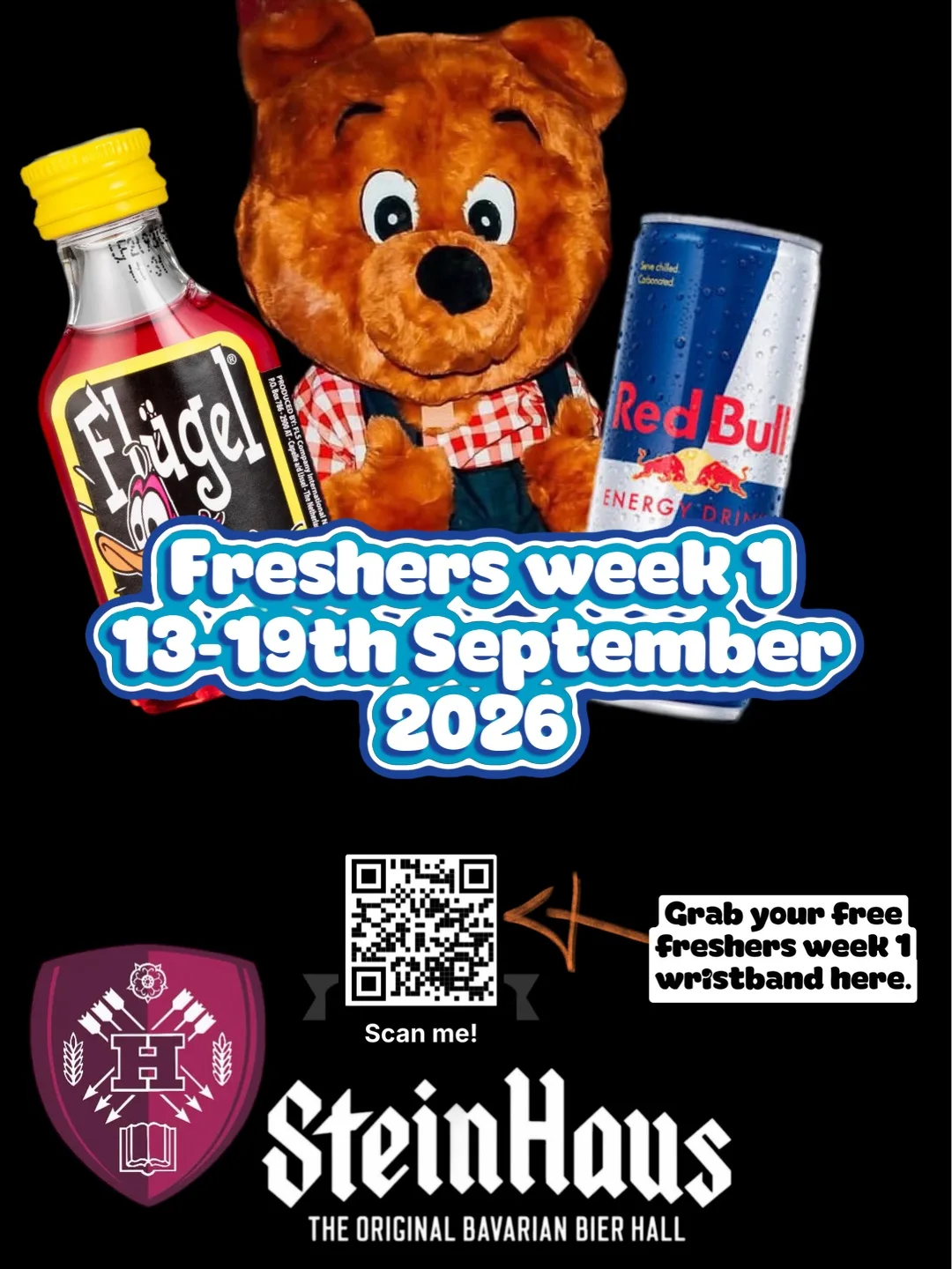 Freshers week 1 wristband! FREE! 6 nights of freebies. – 1 wristband at Stein Haus