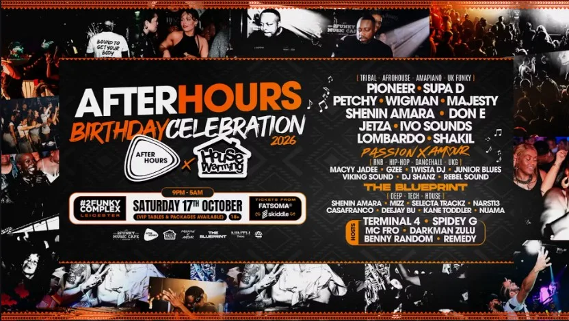 After Hours Birthday 2026 at 2Funky Complex - Music & Event Venue Leicester