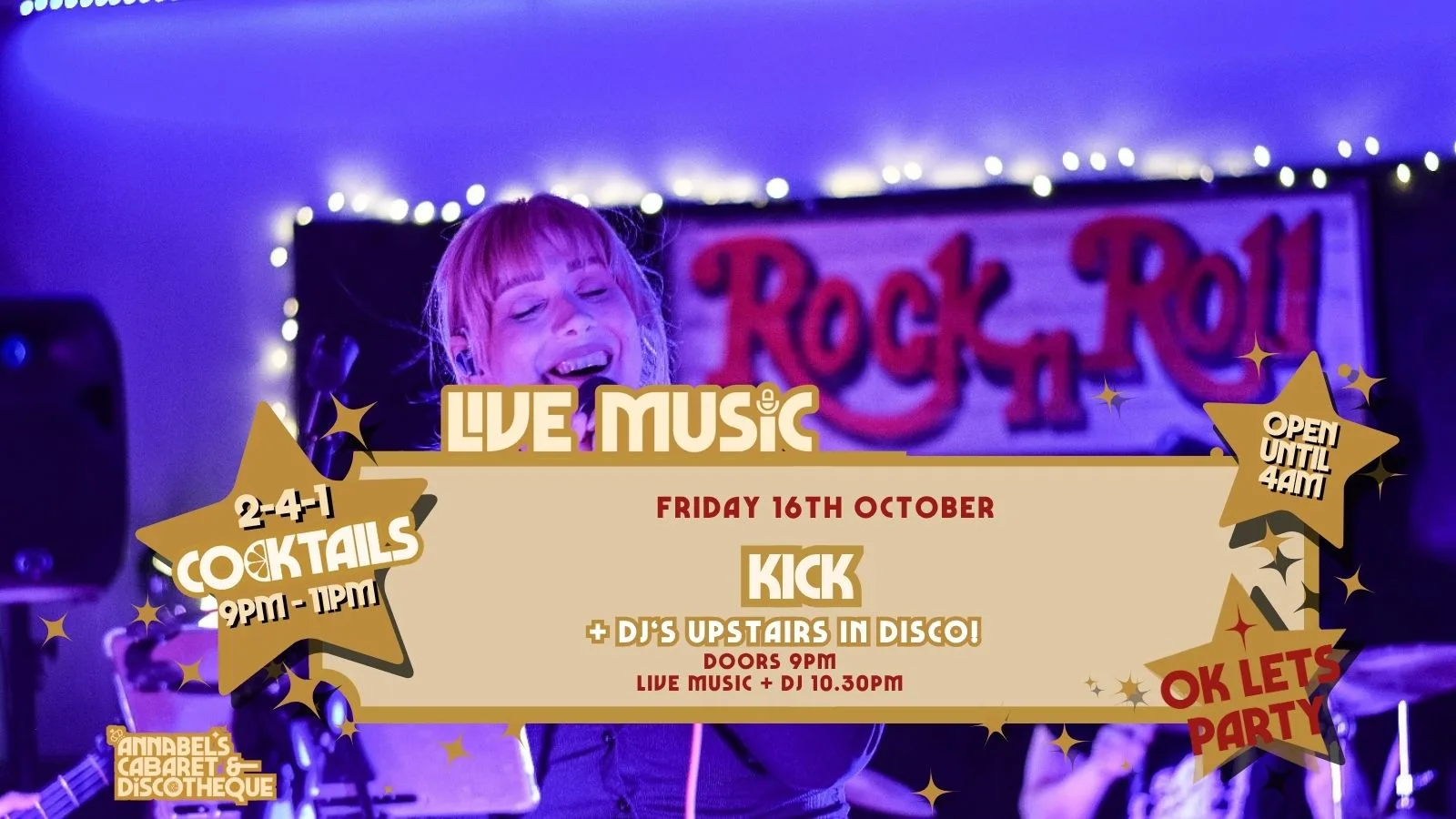 Live Music: KICK // Annabel’s Cabaret & Discotheque at Annabel's Cabaret and Discotheque