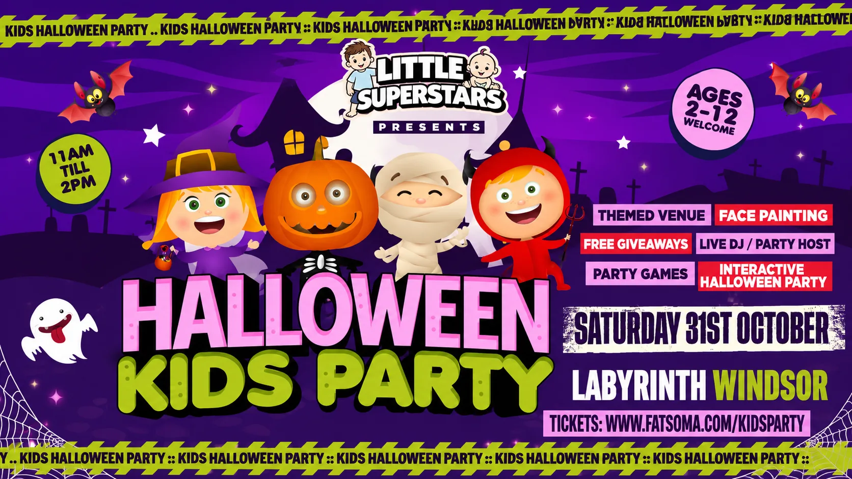 Halloween Kids Party : 31st October : Labyrinth Windsor at Labyrinth Nightclub Windsor
