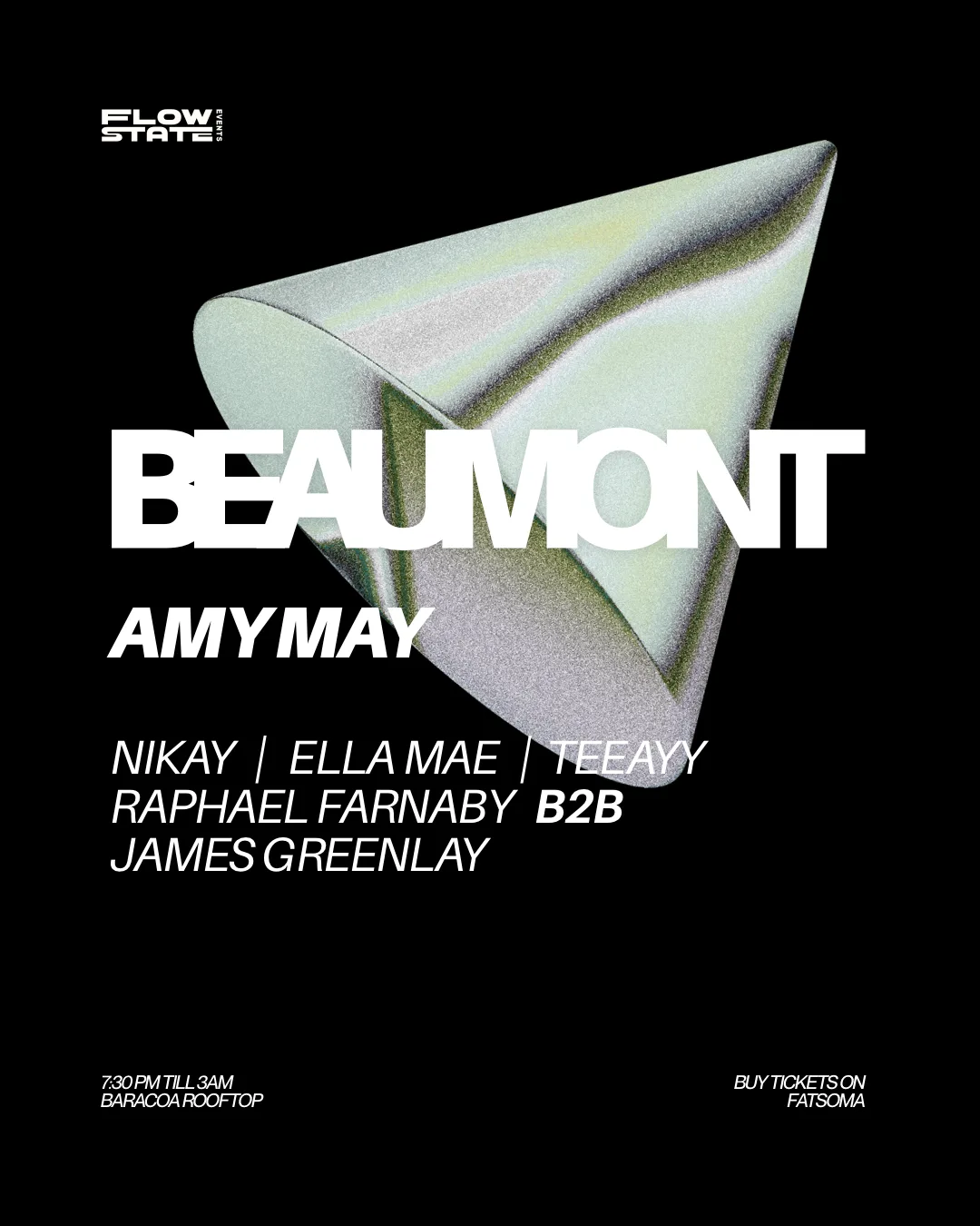 FLOW STATE EVENTS - SECOND RELEASE TICKETS at Baracoa Luxe Bar & Roof Top