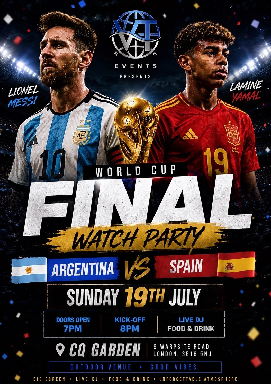 ARGENTINA VS SPAIN WORLD CUP FINAL WATCHPARTY