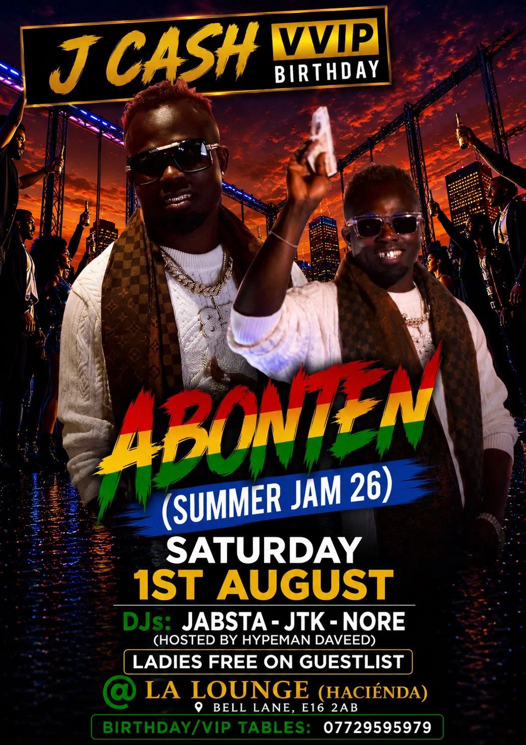 J CASH VVIP BIRTHDAY *ABONTEN* @ LA LOUNGE at LA Lounge(HACIENDA)