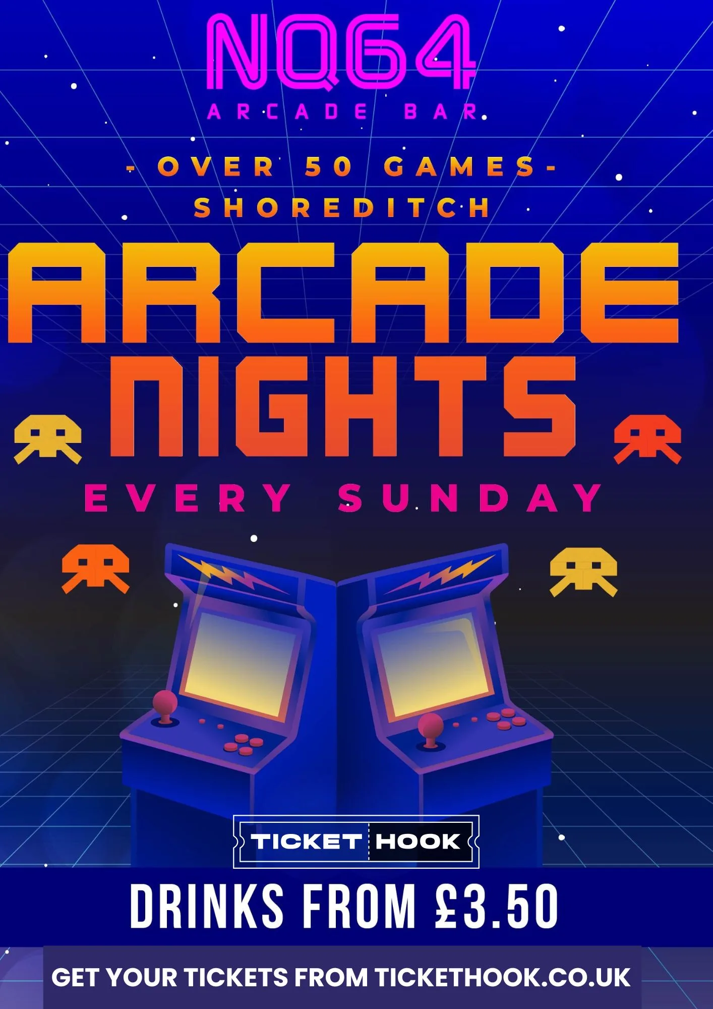 Arcade Night @ NQ64 Shoreditch Sunday 23rd August at NQ64 Arcade Bar - Shoreditch