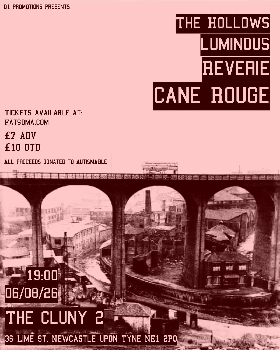 D1 Promotions Presents: Cane Rouge + supports at The Cluny
