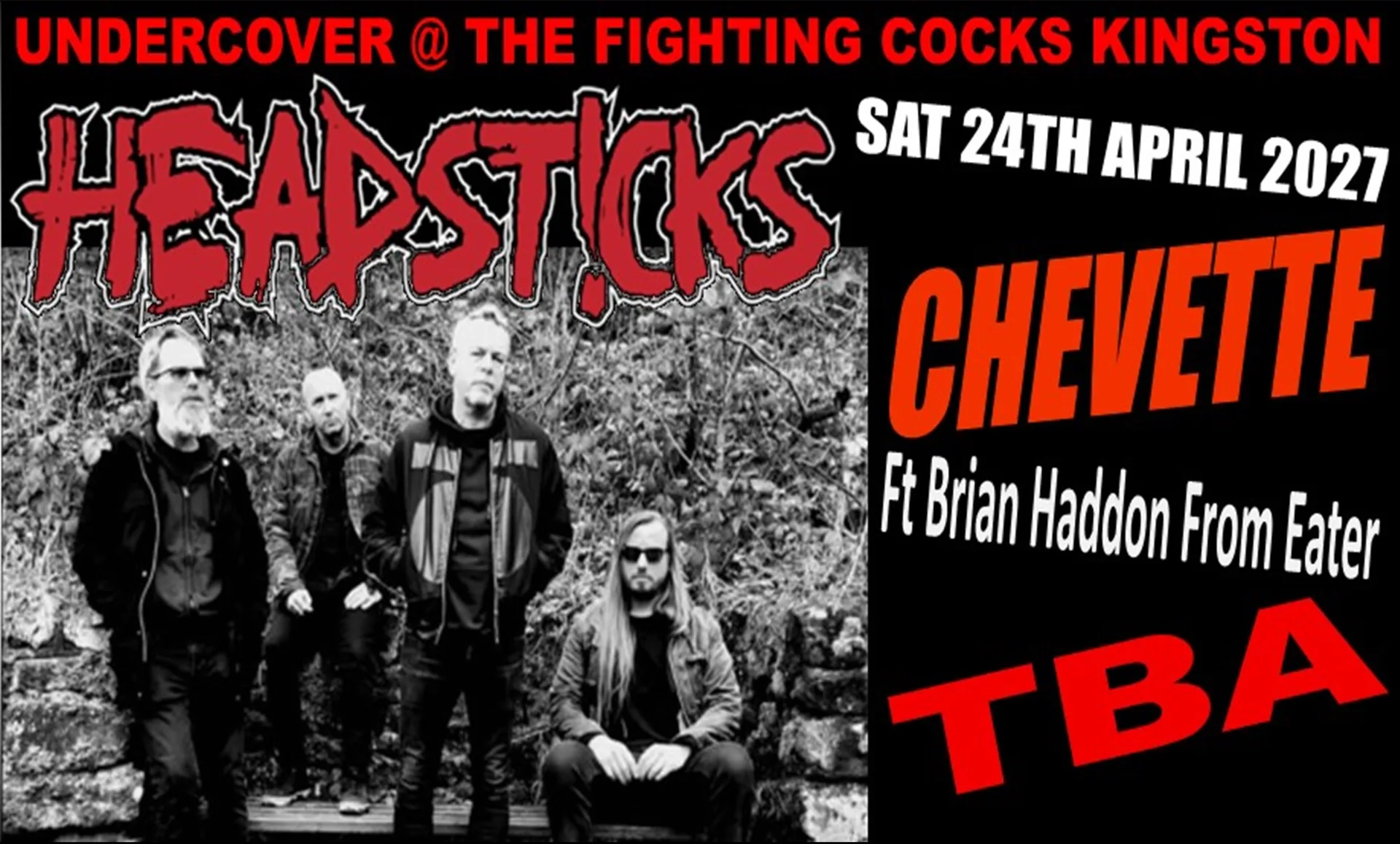 Headsticks and Special Guests Go Undercover In Kingston at The Fighting Cocks Bar & Venue