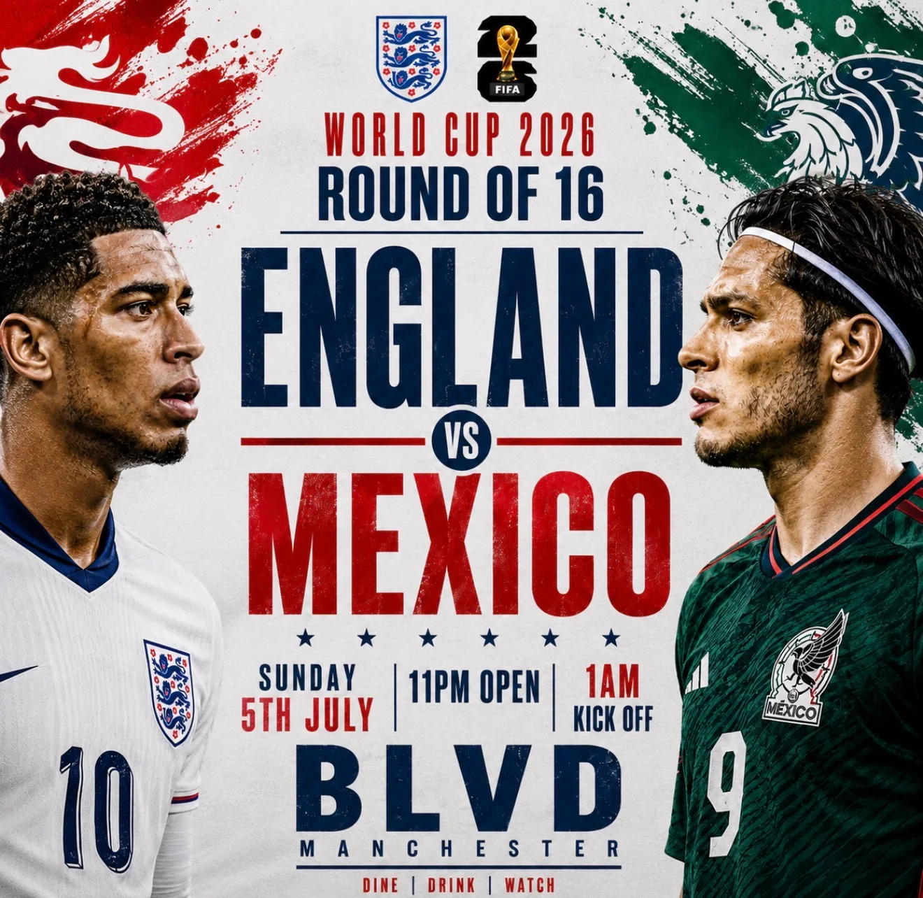 ENGLAND VS MEXICO 05.07.26