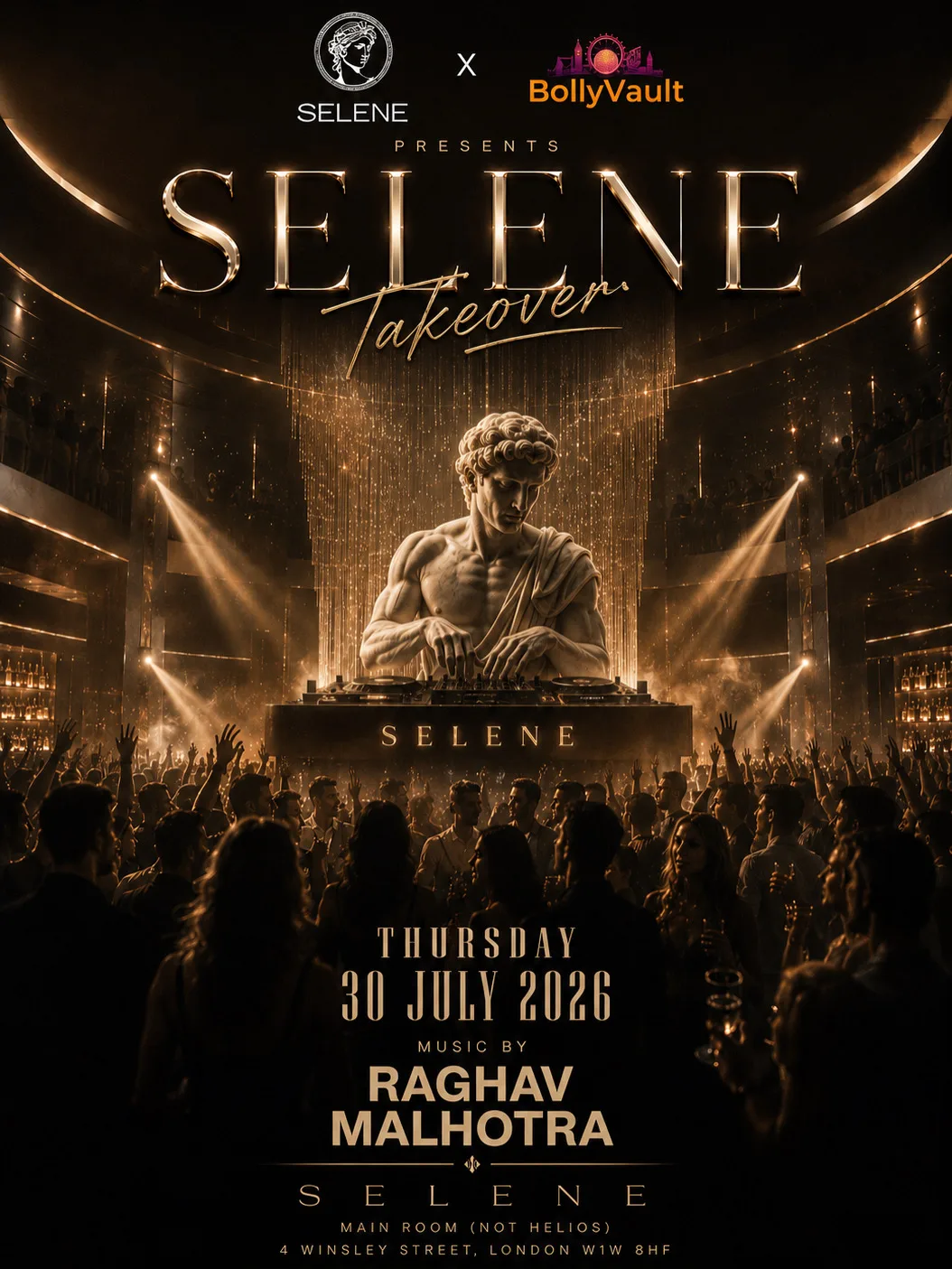 BollyVault London presents: BOLLYWOOD SELENE TAKEOVER MAIN ROOM 30/07🔥