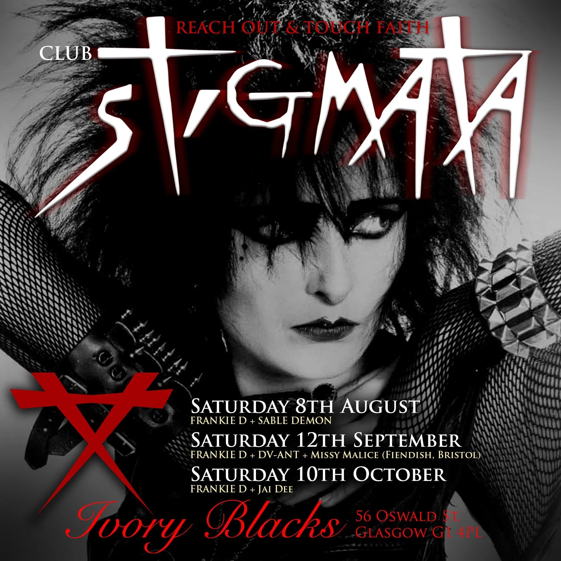 Club Stigmata - - DJ'S FRANKIE D & SABLE DEMON at Ivory Blacks