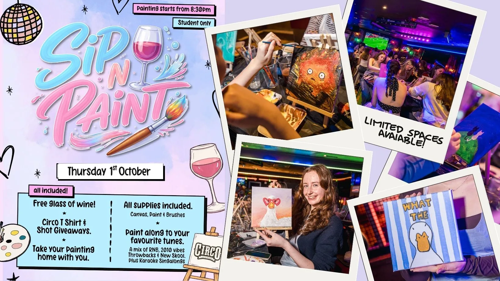 CIRCO’S SIP N’ PAINT 🎡 [1ST OCT] 9pm