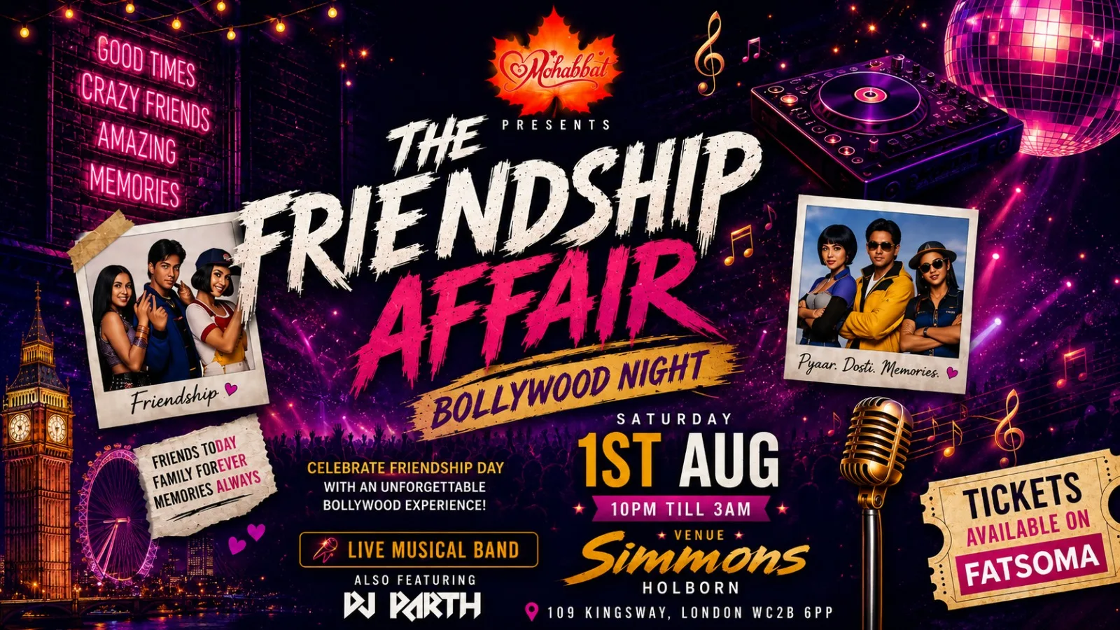 Friendship Affair Bollywood Night