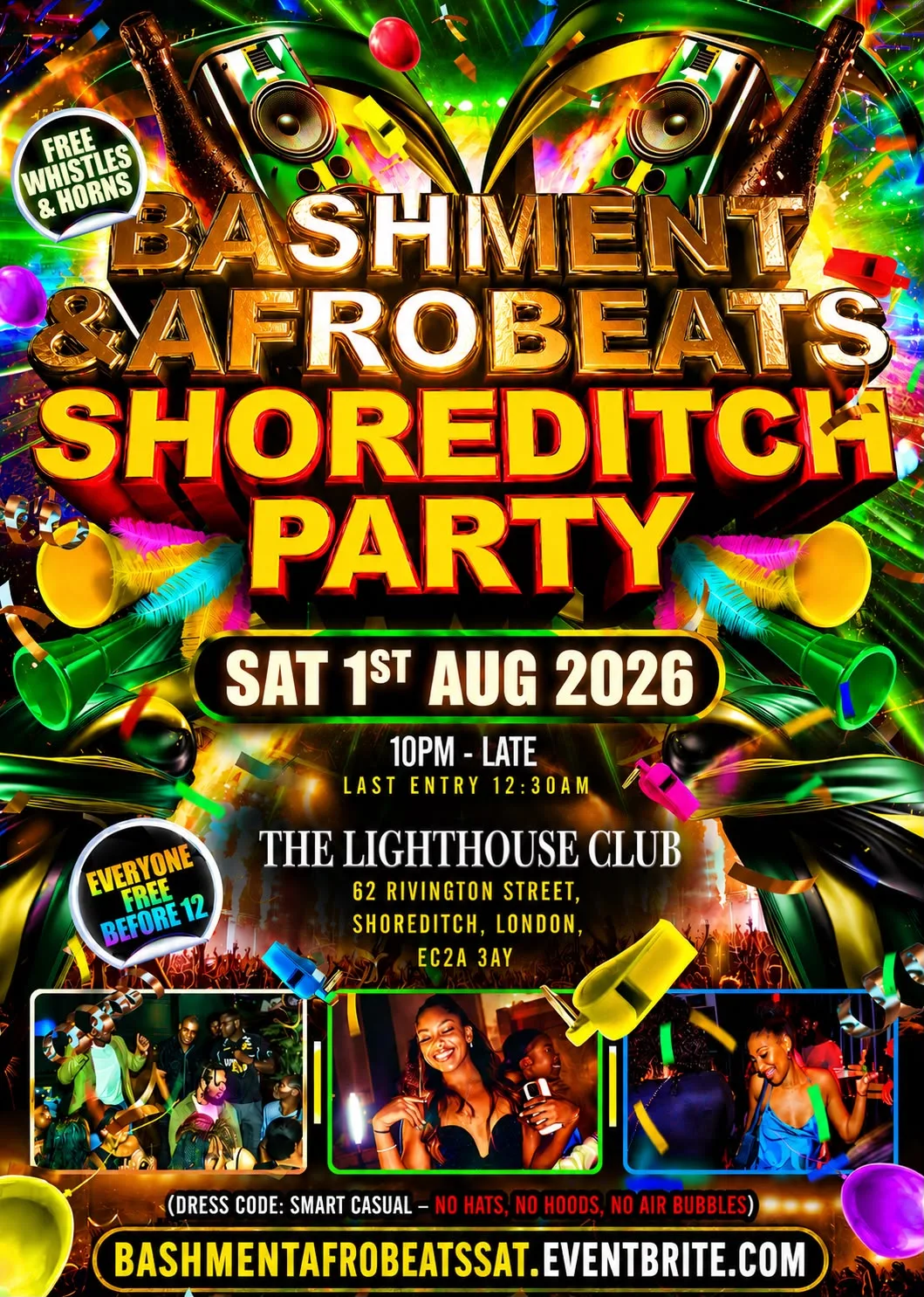 Bashment & Afrobeats Shoreditch Party - Everyone Free Before 12AM