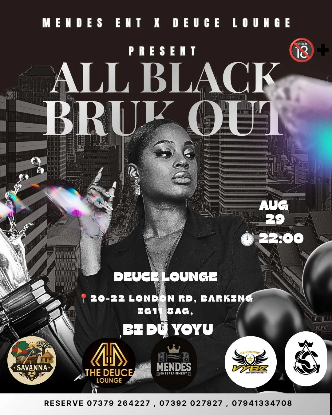 ⚫ ALL BLACK BRUK OUT ⚫ at Deuce Lounge