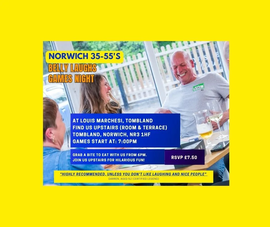Norwich 35-55's Hilarious Games Night For Funny People at Louis Marchesi